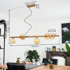Suspension Remaisnil Laiton, 6 lumières