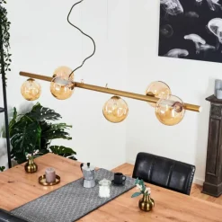 Suspension Remaisnil Laiton, 6 lumières