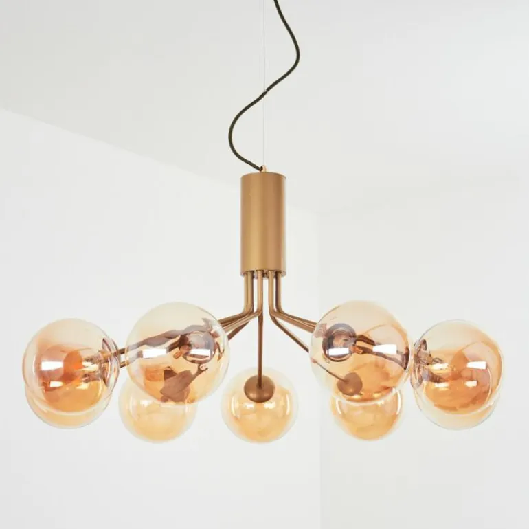 Suspension Remaisnil Laiton, 9 lumières
