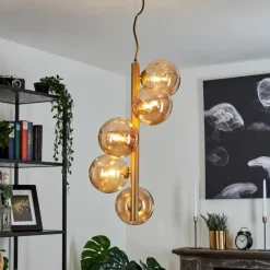 Suspension Remaisnil Or, 5 lumières