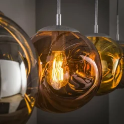 Suspension Stellar Anthracite, 4 lumières