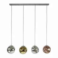 Suspension Stellar Anthracite, 4 lumières