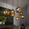 Suspension Stellar Anthracite, 7 lumières