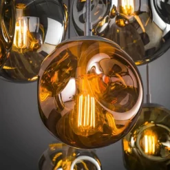 Suspension Stellar Anthracite, 7 lumières
