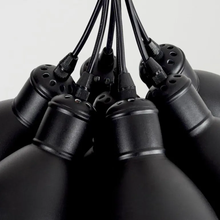 Suspension Timola Noir, 7 lumières