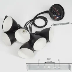 Suspension Timola Noir, 7 lumières