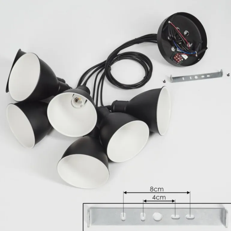 Suspension Timola Noir, 7 lumières