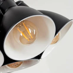 Suspension Timola Noir, 7 lumières