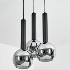 Suspension Trezeste Noir, 3 lumières