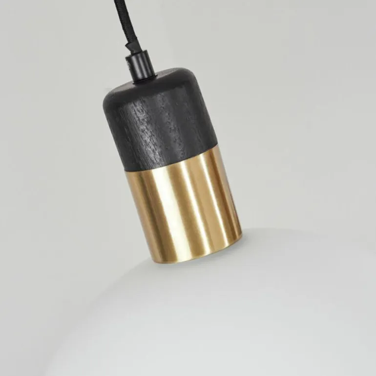 Suspension Tuvalu Laiton, Noir, 5 lumières