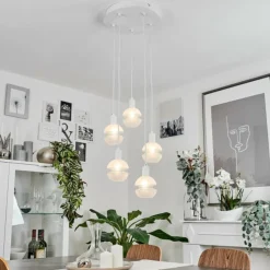 Suspension Ventosa Blanc, 5 lumières