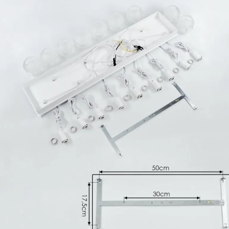Suspension Ventosa Blanc, 9 lumières