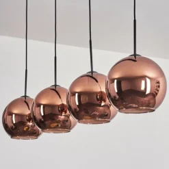 Suspension - Verre 25 cm Koyoto Cuivré, 4 lumières