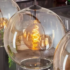 Suspension - Verre 30 cm Koyotot Ambre, Clair, 3 lumières