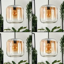 Suspension - Verre 25 cm Lauden Ambre, Clair, 3 lumières