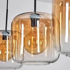 Suspension - Verre 25 cm Lauden Ambre, Clair, 3 lumières