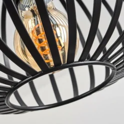 Suspension - Verre 25 cm Oravi Noir, 4 lumières