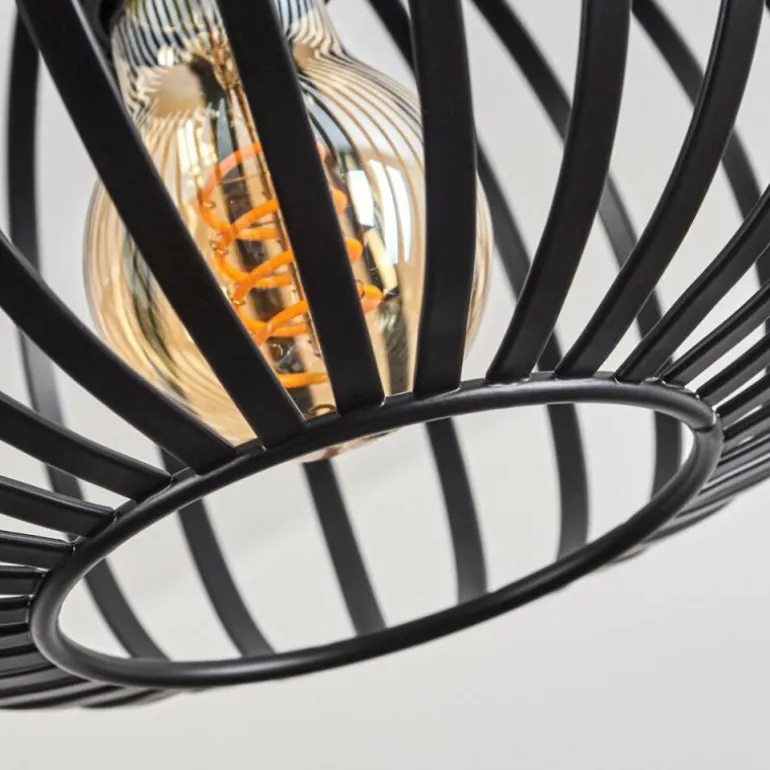 Suspension - Verre 25 cm Oravi Noir, 4 lumières