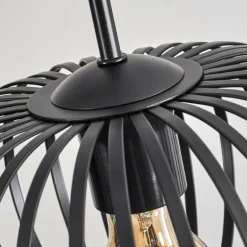 Suspension - Verre 25 cm Oravi Noir, 4 lumières