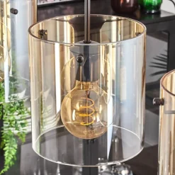 Suspension - Verre 20 cm Parane Ambre, Clair, 4 lumières