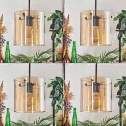 Suspension - Verre 20 cm Parane Ambre, 4 lumières