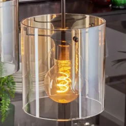 Suspension - Verre 20 cm Parane Ambre, Clair, 3 lumières