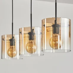 Suspension - Verre 20 cm Parane Ambre, Clair, 3 lumières