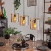 Suspension - Verre 20 cm Parane Ambre, 3 lumières