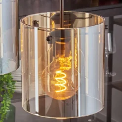 Suspension - Verre 20 cm Parane Ambre, 3 lumières
