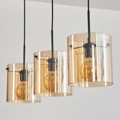 Suspension - Verre 20 cm Parane Ambre, 3 lumières