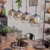 Suspension - Verre 25 cm Ripoll Clair, Fumé, 4 lumières