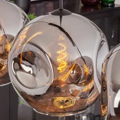 Suspension - Verre 30 cm Ripoll Chrome, 4 lumières