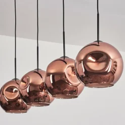 Suspension - Verre 25 cm Ripoll Cuivré, 4 lumières