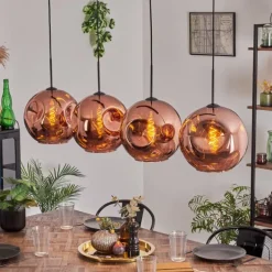 Suspension - Verre 30 cm Ripoll Cuivré, 4 lumières