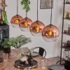 Suspension - Verre 25 cm Ripoll Clair, Cuivré, 4 lumières