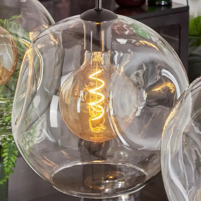 Suspension - Verre 30 cm Ripoll Clair, 4 lumières