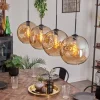 Suspension - Verre 30 cm Ripoll Ambre, 4 lumières