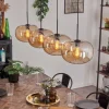 Suspension - Verre 30 cm Ripoll Ambre, 4 lumières