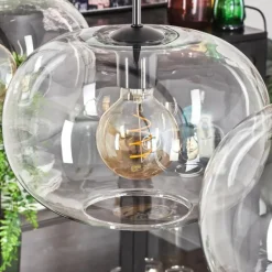 Suspension - Verre 30 cm Ripoll Clair, 4 lumières