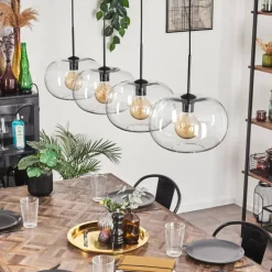 Suspension - Verre 30 cm Ripoll Clair, 4 lumières
