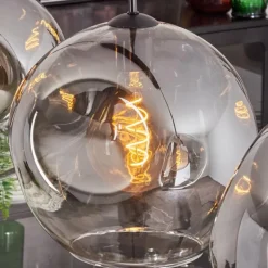 Suspension - Verre 30 cm Ripoll Clair, Fumé, 3 lumières