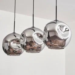 Suspension - Verre 30 cm Ripoll Chrome, 3 lumières