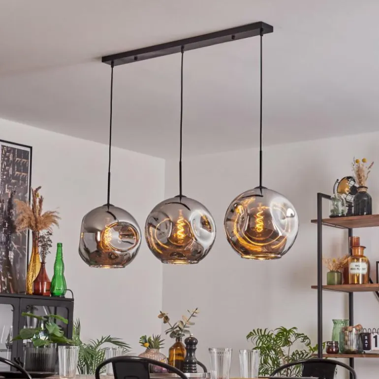 Suspension - Verre 30 cm Ripoll Chrome, 3 lumières
