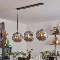 Suspension - Verre 30 cm Ripoll Fumé, 3 lumières