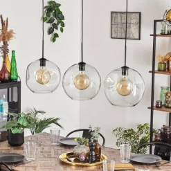 Suspension - Verre 30 cm Ripoll Clair, 3 lumières