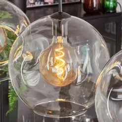 Suspension - Verre 30 cm Ripoll Clair, 3 lumières