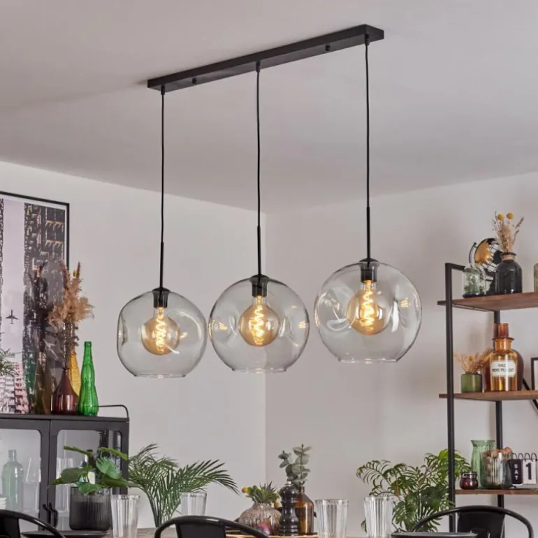 Suspension - Verre 30 cm Ripoll Clair, 3 lumières