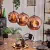 Suspension - Verre 30 cm Ripoll Cuivré, 3 lumières