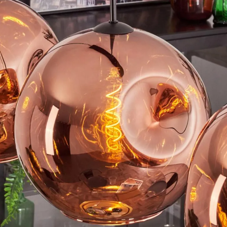 Suspension - Verre 30 cm Ripoll Cuivré, 3 lumières