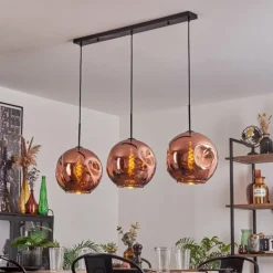 Suspension - Verre 30 cm Ripoll Cuivré, 3 lumières